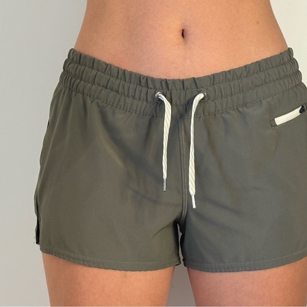 Vuori Olive/Sage Green Women's Athletic Shorts